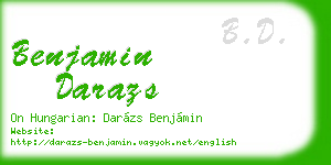 benjamin darazs business card